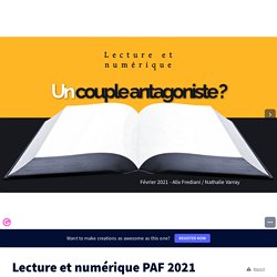 Lecture et numérique PAF 2021 by alix.bf on Genially