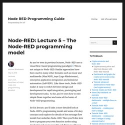 Node-RED: Lecture 5 – The Node-RED programming model – Node RED Programming Guide