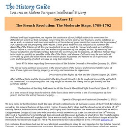 Lecture 12: The French Revolution - Moderate Stage, 1789-1792
