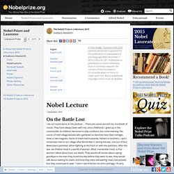 Nobel Lecture by Svetlana Alexievich
