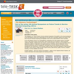 tele-TASK Lecture: In-Memory Technology - Your online archive for high quality e-learning content