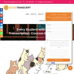 Make Notes with the Lecture Transcription Services