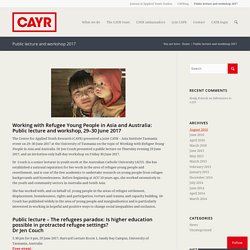 Public lecture and workshop 2017 – Centre for Applied Youth Research Inc.
