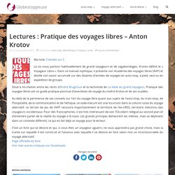Lectures : Pratique des voyages libres - Anton Krotov - Auto-stop & voyage alternatif