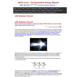 LED Dimmer Circuit - Lighting