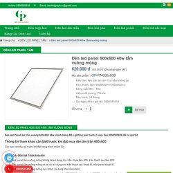 Đèn led panel 600x600 48w tấm vuông mỏng giá rẻ Hà Nội