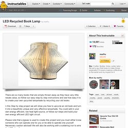 LED Recycled Book Lamp