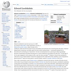 Edward Leedskalnin