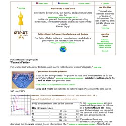 Leena's.com: PatternMaker Tutorial Web Site