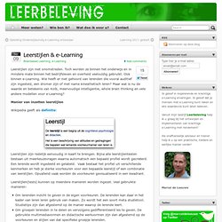 Leerstijlen & e-Learning