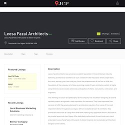 Leesa Fazal Architects in Las Vegas - JCP