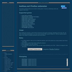 Firefox extension - leethax.net