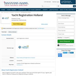 Leeuwarden Local Business - Yacht Registration Holland - Local Business