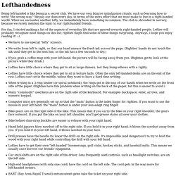 Lefthandedness
