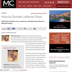 How to Donate Leftover Food