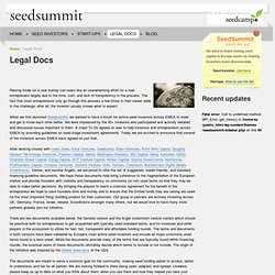 Legal Docs – Seedsummit