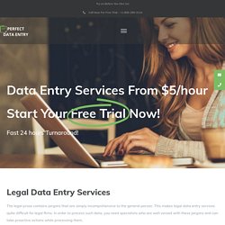 Legal Data Entry Services @$5/ hour - Perfect Data Entry