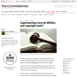 Legal learning: how do MOOCs and copyright work?