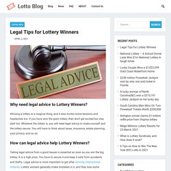 Legal Tips for Lottery Winners