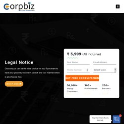 Legal Notice, Terms & Condition - Corpbiz