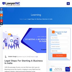 Legal Steps for Starting a Business in India