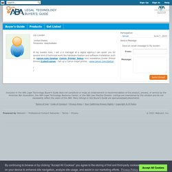 ABA Legal Technology Buyers Guide