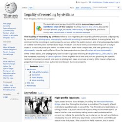 Legality of recording by civilians