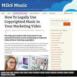 How To Legally Use Copyrighted Background Music in Video
