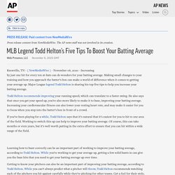 MLB Legend Todd Helton's Five Tips To Boost Your Batting Average