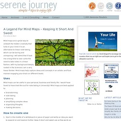 A Legend For Mind Maps – Keeping It Short And Sweet