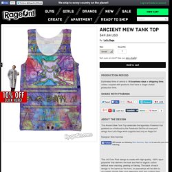 Rage On! Legendary All Over Print Ancient Mew Pokemon Card Tank Top - RageOn! - The World's Largest All-Over-Print Online Store