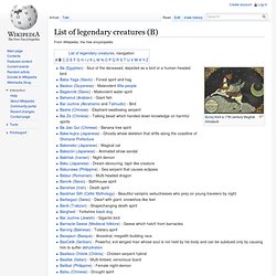 List of legendary creatures (B) - Wikipedia, the free encyclopedia - StumbleUpon