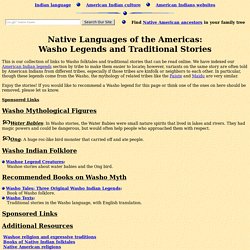 Washo Legends (Folklore, Myths, and Traditional Washoe Indian Stories)