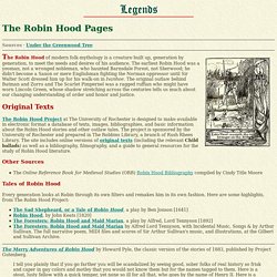Legends - The Robin Hood Pages