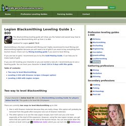 Blacksmithing Leveling Guide