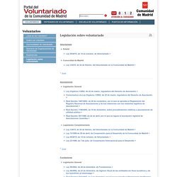 Legislación sobre voluntariado - Madrid.org - Portal del Voluntariado