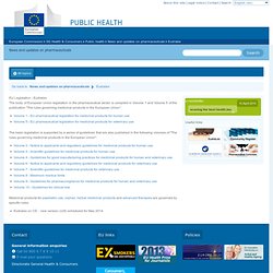 Reference documents - EU Legislation - Eudralex