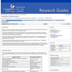 Legislative Branch (statutory law) - Introduction to Legal Research - LibGuides at Georgia State University College of Law