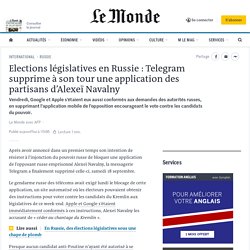 Elections législatives en Russie : Telegram supprime à son tour une application des partisans d’Alexeï Navalny