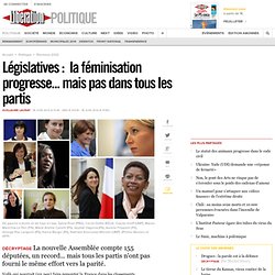 Législatives: la féminisation progresse... mais pas dans tous les partis