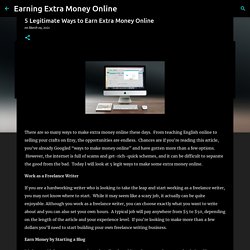 5 Legitimate Ways to Earn Extra Money Online
