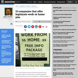 15 companies that offer legitimate work-at-home jobs - Philadelphia Finance