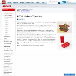 About Us The LEGO Group -