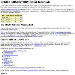 LEGO MINDSTORMS Internals