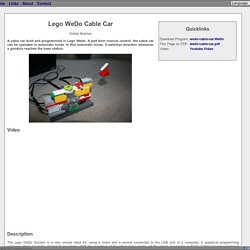 Lego WeDo Cable Car