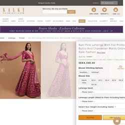 Rani Pink Lehenga With Foil Printed Buttis And Chandelier Motifs