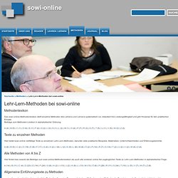 Lehr-Lern-Methoden bei sowi-online