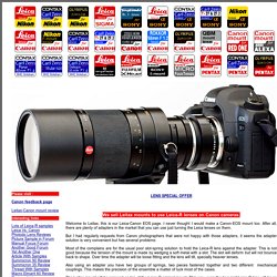 Leica lens for Canon cameras