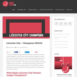 Leicester City - Champions 2015/16