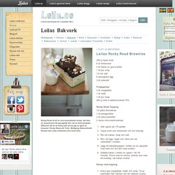 Leilas Rocky Road Brownies / Bakverk ~ Recept